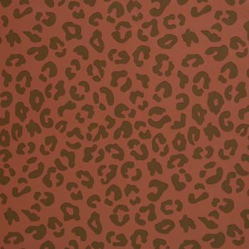 50x70 cm Zuschnitt Kunstleder Happy Leo terracotta/braun by Cherry Picking von Swafing